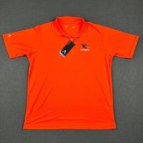 Oregon State Beavers Polo Shirt Mens Size Large‎ Antigua Orange Football NWT - Picture 1 of 8